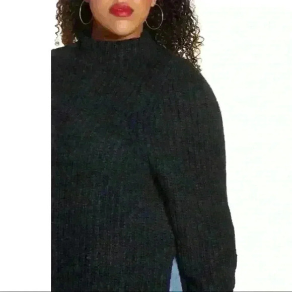Leith Chunky Knit Mock Neck Pullover Sweater - Picture 2 of 10